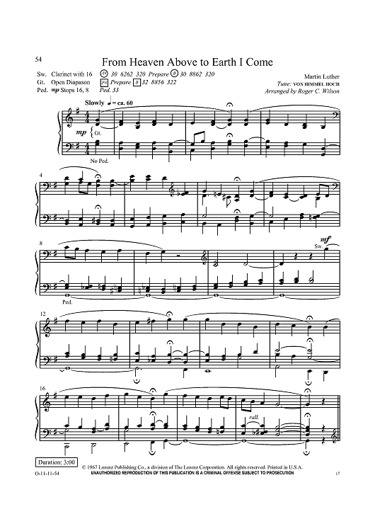 From Heaven Above to Earth I Come