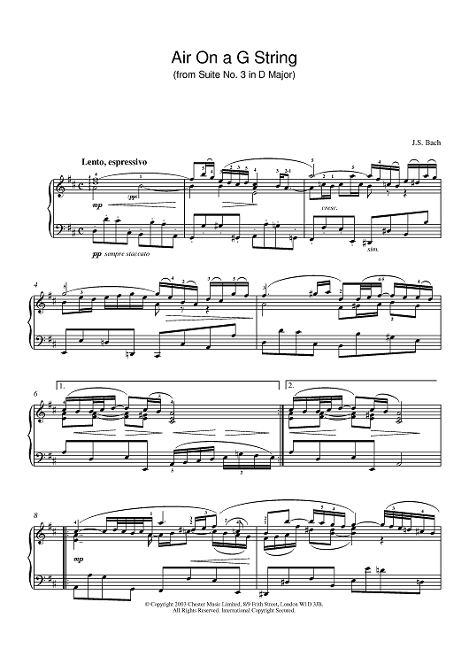 Air On a G String (from Suit No. 3 in D Major)