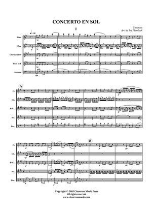 Concerto in Sol - Score