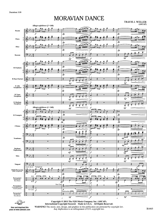 Moravian Dance - Score