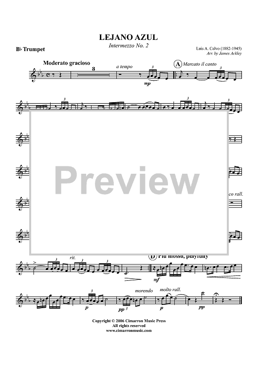 Lejano Azul - B-flat Trumpet