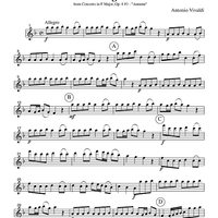 Allegro - from Concerto in F Major, Op. 8 #3 - "Autumn" - Part 1 Flute, Oboe or Violin