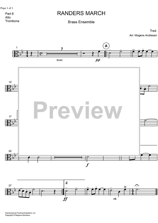 Randers March - Alto Trombone