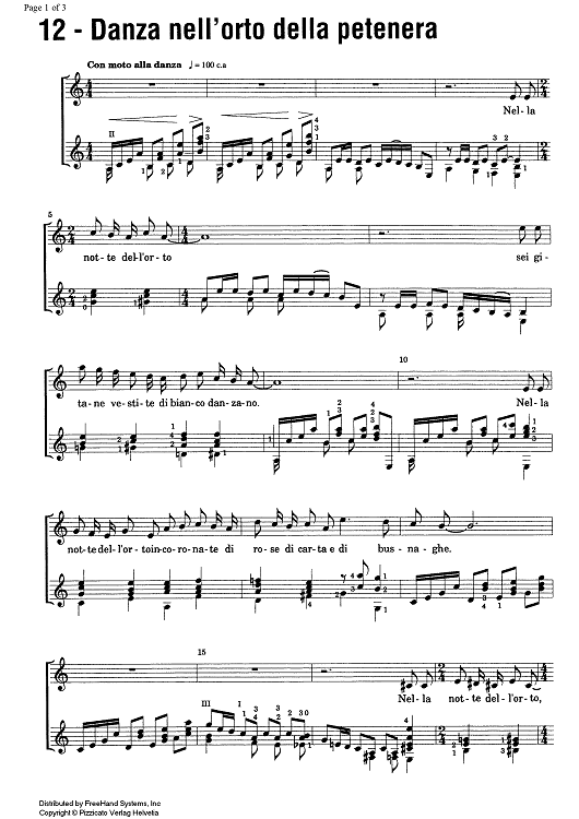 Danza nell'orto della petenera Op.41