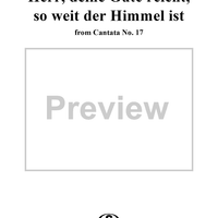 "Herr, deine Güte reicht so weit der Himmel ist", Aria, No. 3 from Cantata No. 17: "Wer Dank opfert, der preiset mich" - Violin 1