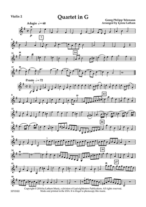 Quartet in G - Violin 2