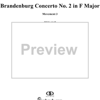 Brandenburg Concerto No. 2: Allegro Assai - Score