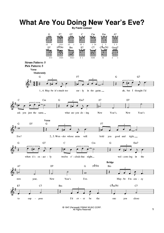 What Are You Doing New Year's Eve?