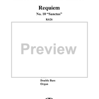 Sanctus, No. 10 from Mass No. 19 (Requiem) in D Minor, K626 - Full Score