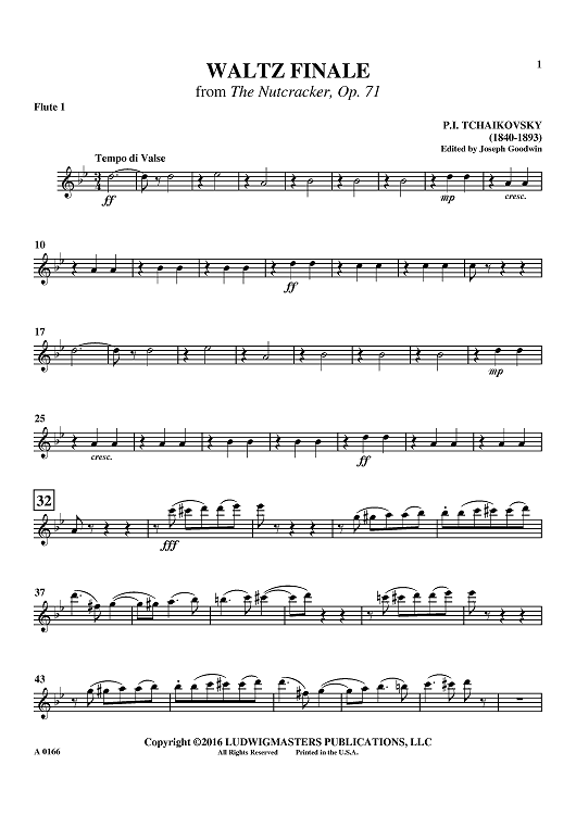 Waltz Finale from The Nutcracker, Op. 71 - Flute 1