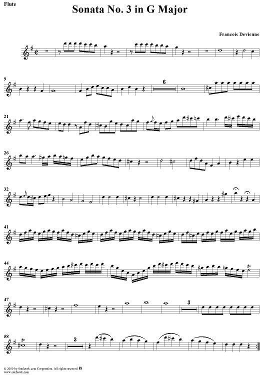 Sonata No. 3 in G major - Flute
