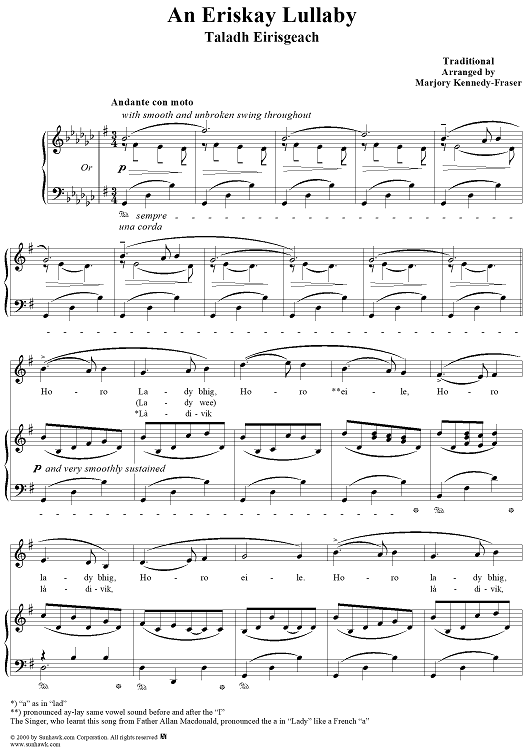 Eriskay Lullaby, Taladh Eirisgeach