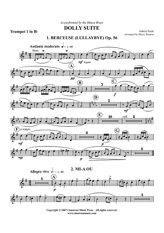 Dolly Suite - Trumpet 1 in Bb