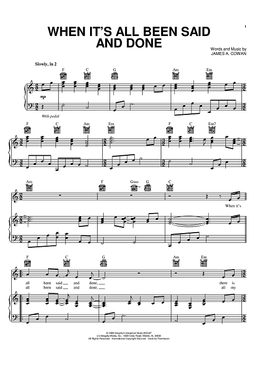 When It's All Been Said And Done