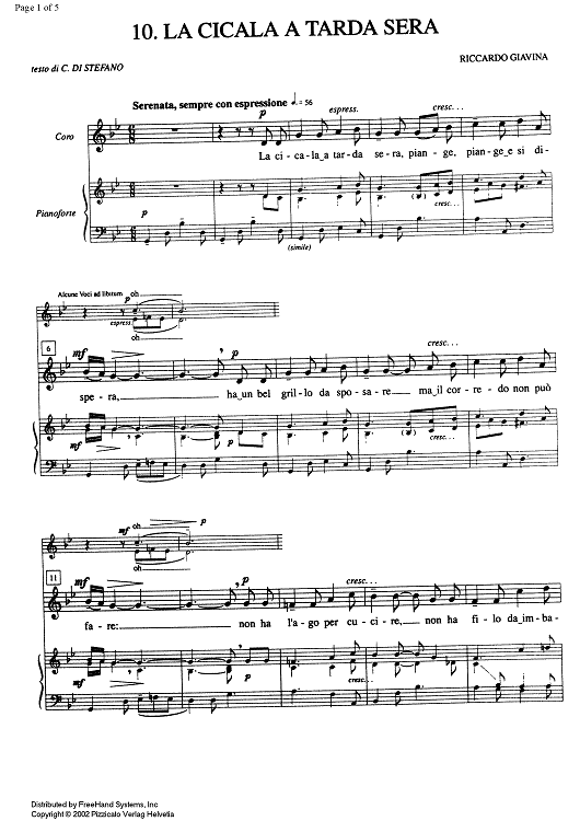 La cicala a tarda sera