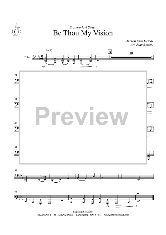 Be Thou My Vision - Tuba
