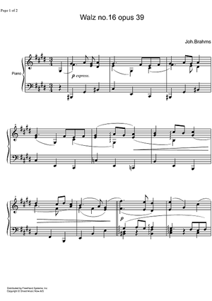 Waltz Op.39 No.16