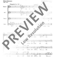 Three Shakespeare Songs - Choral Score
