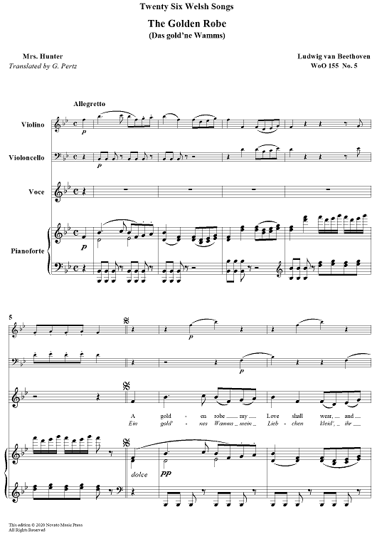 The Golden Robe - from 26 Welsh Songs