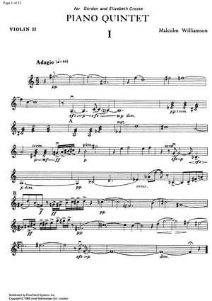 Piano Quintet - Violin 2