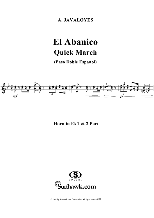 El Abanico - E-flat Horns 1 & 2
