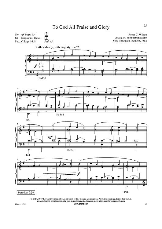 To God All Praise and Glory