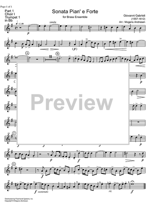 Sonata Pian' e Forte - B-flat Trumpet 1