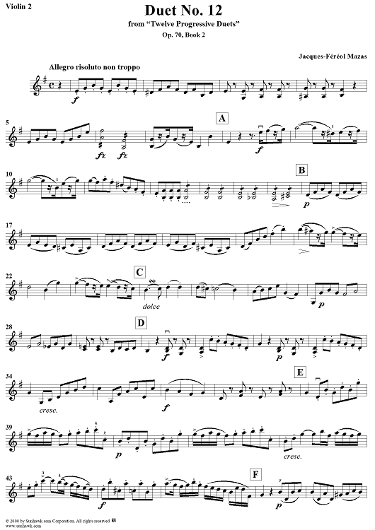 Duet No. 12 - Violin 2