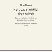 Nein, das ist wirklich doch zu keck in B flat major