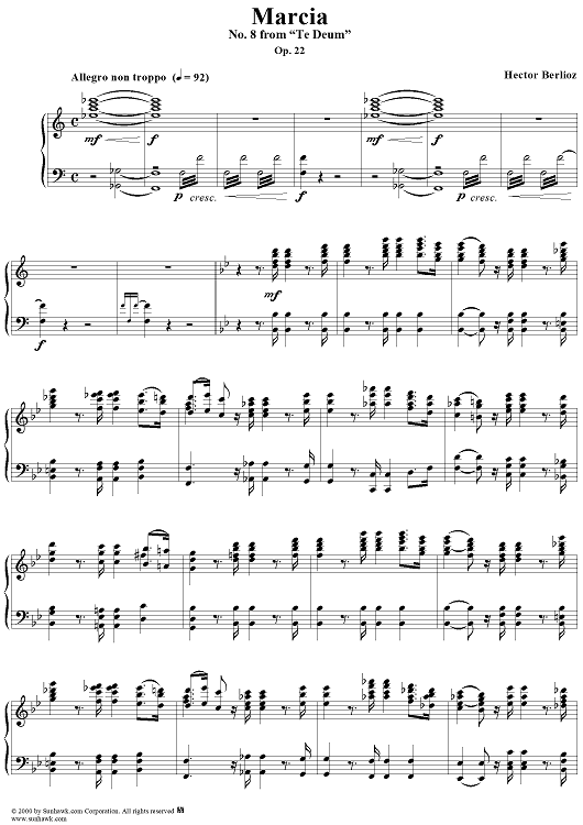 "Marcia", from "Te Deum" (Op. 22, H118)