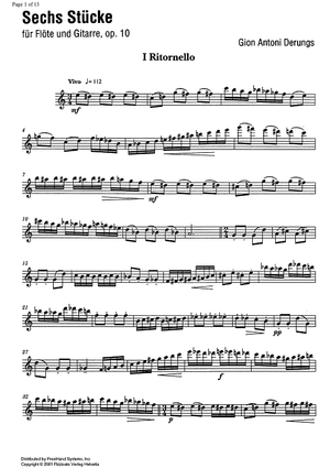 6 Stücke Op.10 - Flute