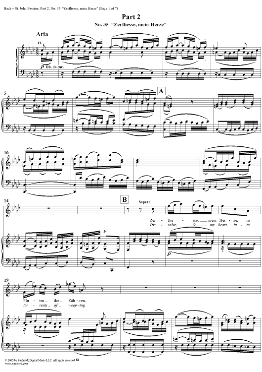 St. John Passion: Part II, No. 35, "Zerfliesse, mein Herze"