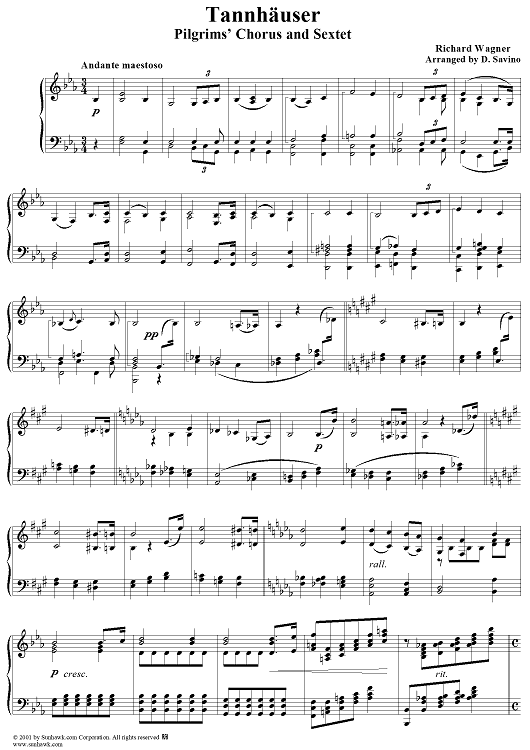 Pilgrims' Chorus and Sextet from "Tannhäuser"