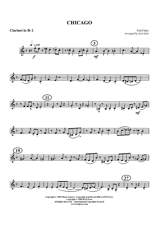 Chicago - Clarinet 2 in B-flat
