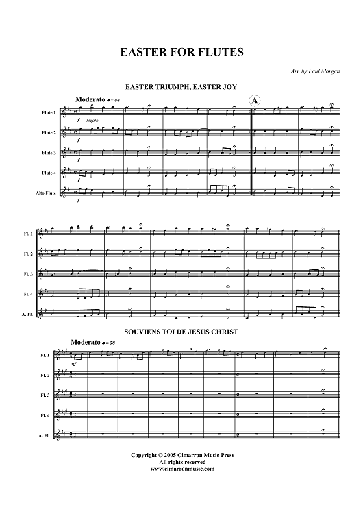 Easter for Flutes - Score