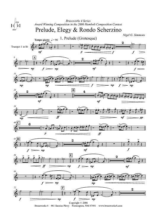 Prelude, Elegy & Rondo Scherzino - Trumpet 1 in B-flat