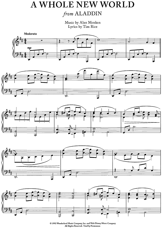 A Whole New World - from Aladdin