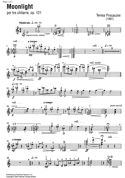 Moonlight Op.121 - Guitar 3