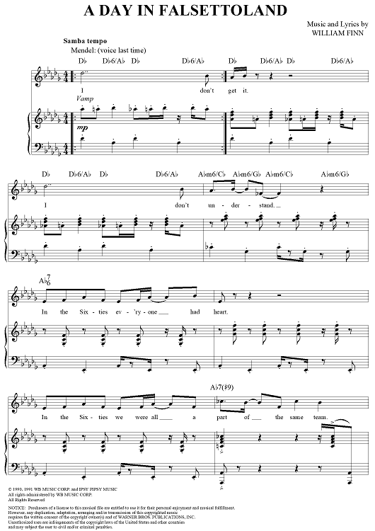 A Day in Falsettoland