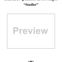 Clarinet Quintet in A Major, K581 - Violin 2