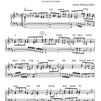 Overture - from Suite #3 in D Major - Keyboard or Guitar