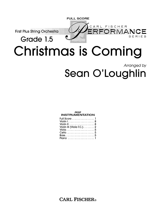Christmas is Coming - Score