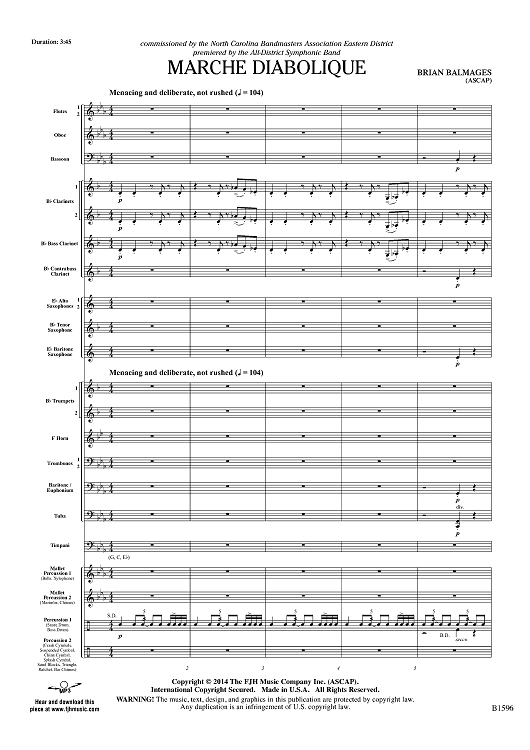 Marche Diabolique - Score