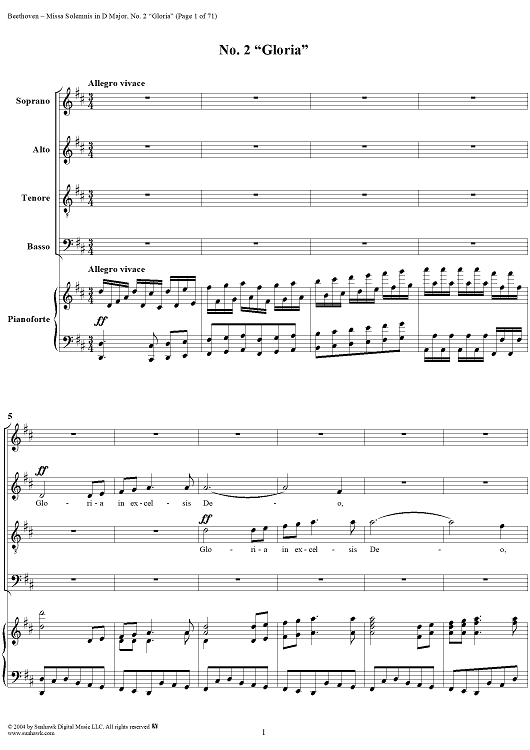 Missa Solemnis, No. 2: Gloria