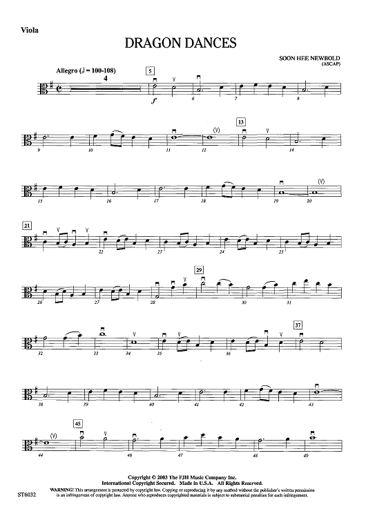 Dragon Dances - Viola