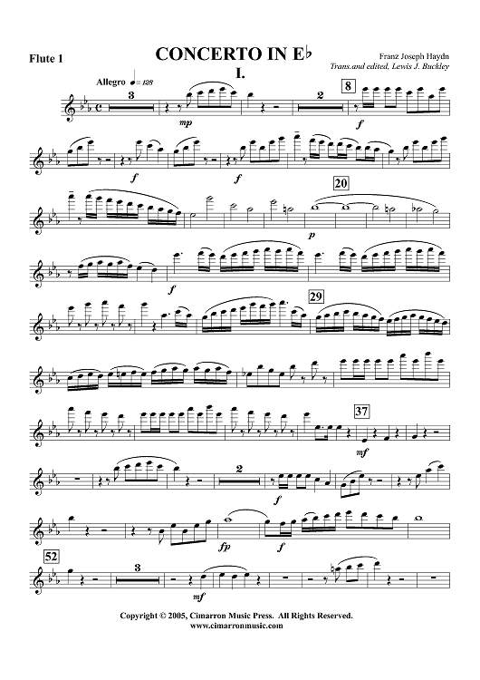 Concerto in E-flat - Flute 1