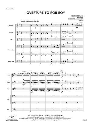Overture to Rob-Roy - Score