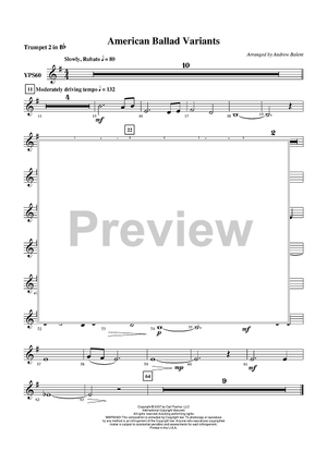 American Ballad Variants - Trumpet 2 in B-flat