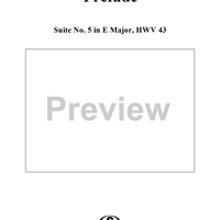 Suite no. 5 in E major, HWV430, no. 1: Prélude