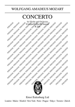 Concerto D major in D major - Full Score